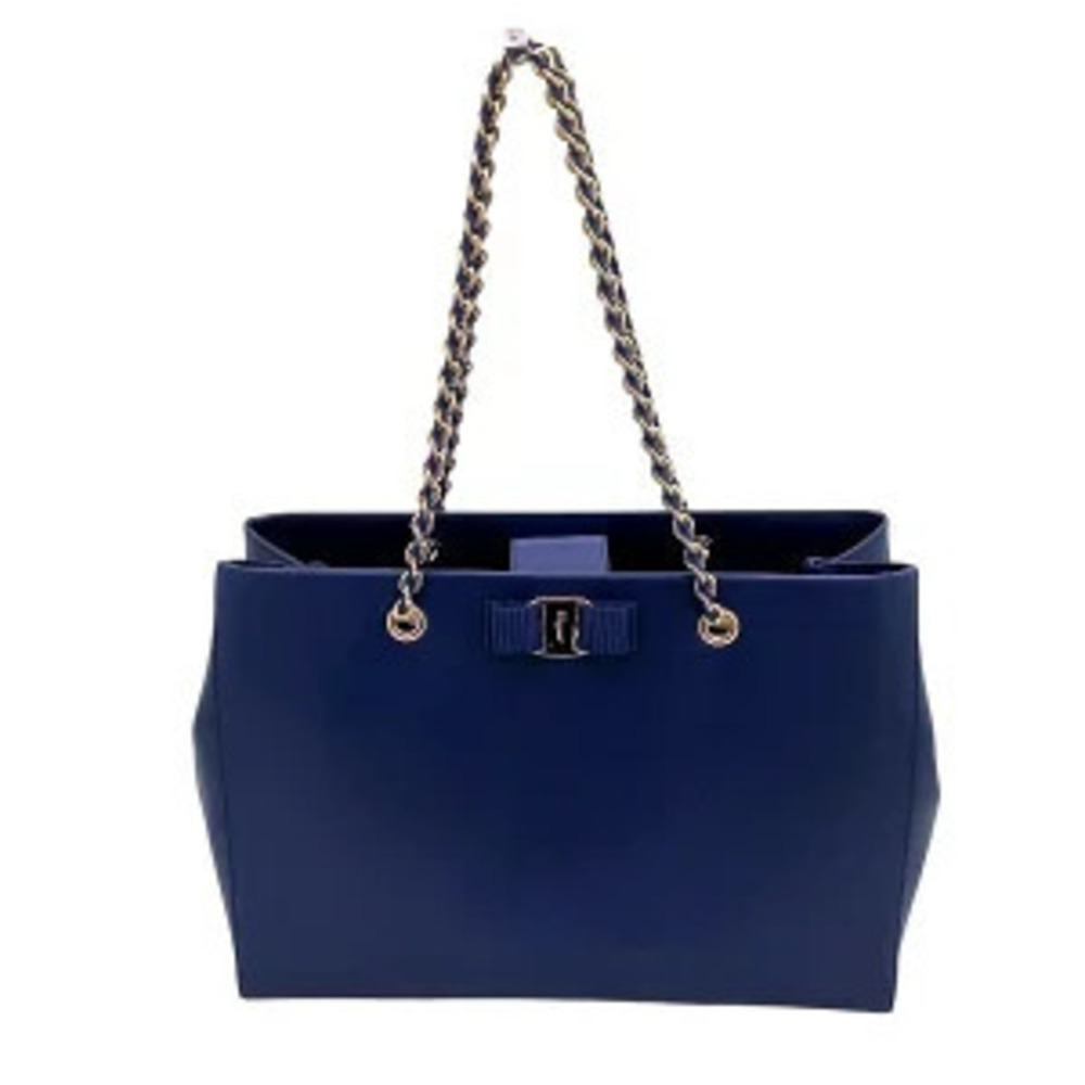 Salvatore Ferragamo Vara Ribbon Chain Tote Bag